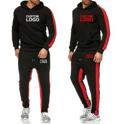 China Breathable Custom Logo Cotton Sports Printed Sweatshirt Unisex Fitness Set Casual Loose Hoodie Set 2 Sets Color Matching Tracksuit For Men for sale