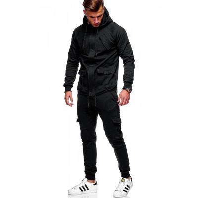 China Breathable Wholesale Sports Men's Gym Mens Sweat Suits Jogging Sweat Suits Two Piece Tracksuit for sale