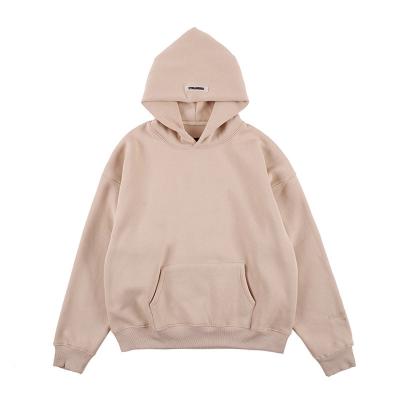 China high quality oversized empty logo embroidery streetwear fashion Anti-wrinkle 380-480gsm cotton custom men's hoodie for sale