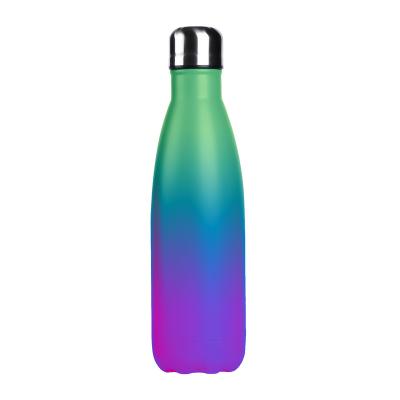 China Sustainable Copper Stainless Steel Vacuum Sport Double Wall Cola Shape Beverage Insulated Water Bottles With Custom Logo for sale