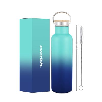 China Hot Selling Sustainable Customized Double Wall Stainless Steel Metal Sport Drinking Cold Thermal Insulated Water Bottles With Custom Logo for sale