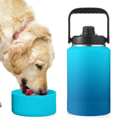 China Viable Manufacturer Directly Supply Leak Proof Stainless Steel Flask 1 Gallon Insulated Beer Shaker Water Bottle Dog Bowls for sale