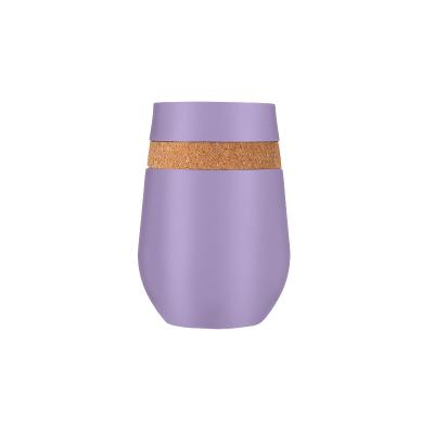 China Double Wall 12oz Double Wall Vacuum Stainless Steel Wine Tumbler Viable Stemless Rainbow Stemless Tumbler for sale