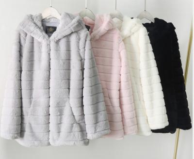 China Winter HT5 Custom Made Breathable Warm Plus Size Fuzzy Fleece Button Faux Fur Outwear Long Pocket Jackets Coats For Fashionable Women for sale