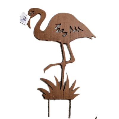 China Eco-friendly Metal Animal Cranes Sculpture Garden Ornament Metal Garden Stake Decoration Ornament for sale