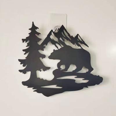 China Eco-friendly And Conveniently Home Metal Wall Art Bedroom Living Room Decor With Single Animal for sale