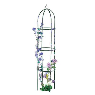 China Eco-friendly Outdoor Gardening Vine Rose Flower Rack Balcony Plant Stand Indoor Wrought Iron Plant Trellis Climbing Potted Shelf for sale