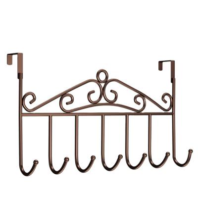 China Factory New Direct Selling Metal 7 Tier Eco-Friendly And Conveniently Hooks Hanging Towel Rack Key Hook for sale