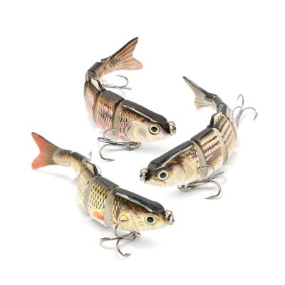 China High Quality Plastic Multi Jointed Baits 120mm 25g Shad Swimbait Fishing Lures Hard Body Bass Pike Lure Fishing Baits Slow Sinking Tackle for sale