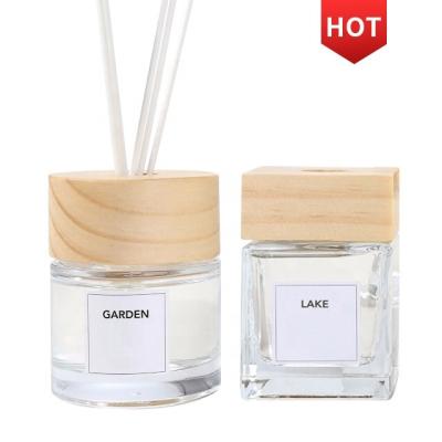 China Wholesale Luxury Container Luxury Supplies Cover Cap Diffuser Empty Glass Reed Diffuser Bottles for sale