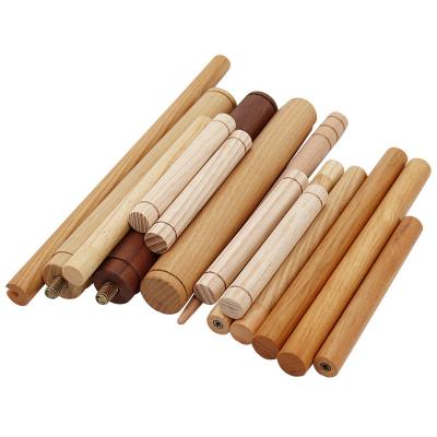 China China Craft Custom Natural Raw Handle Round Waxing Wooden Broom Sticks Unfinished Wood for sale