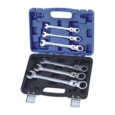 China Flexible Combination Ratchet Wrench Set 8mm 10mm 13mm 14mm 17mm 19mm Chrome Vanadium Car Home Custom Professional Use for sale