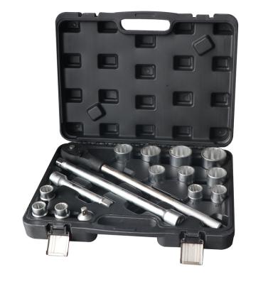 China Auto Repair Tools Best Universal 3/4 Drive 21pcs Crv Metric Mechanics Socket Set for sale