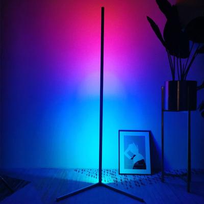 China Modern Minimalism Tripod Nordic Corner RGB Designer Standing LED Smart Floor Lamp Nordic Modern Warm Color Lights Change for sale