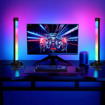 China Residential Led Ambient Led Light Bar Recognition Band Rhythm Lighthouse Bedroom Living Room Table LED Wifi Rgbic Voice Activated Music Pickup for sale