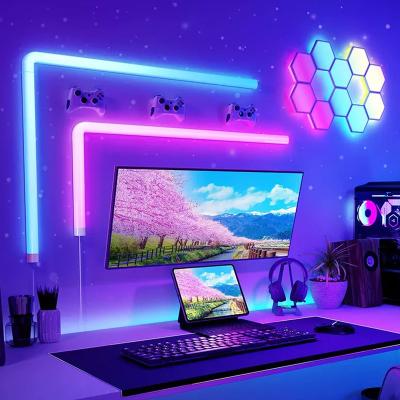 China Modern Smart Music Sync RGB Wall Light Multicolor Home Decor LED Light Bar For Game Streaming Dynamic Light Effectsote for sale