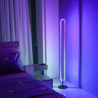 China Modern High Quality Standing Led Floor Lamp Night Light Smart Home Lights Fit With APP And Remote Control Than Luxury for sale