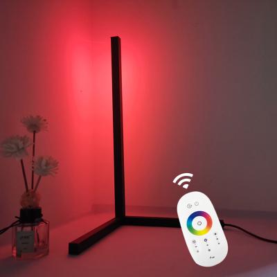 China Eye Care Advanced Light Up Room Home Rustic Decorative Hotel White Dimmable Aluminum RGB Table Lamp with Google Alexa Remote for sale