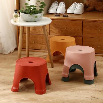 China Lovely Modern Cartoon Sneak Living Room Anti-Slip Bath Bench Kid Sneak PP Plastic Changing Shoes Sneak for sale