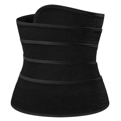 China Antibacterial Custom Logo Waist Trainer Belt Tummy Wrap Weight Loss Long Straps Slimming Faja Shaper for sale