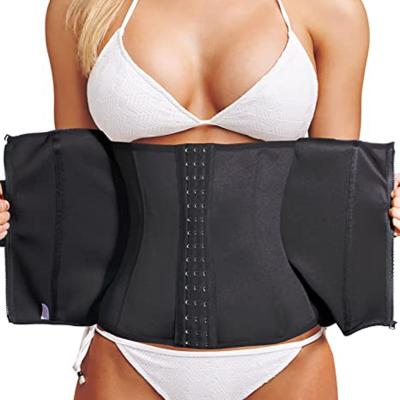 China Custom Logo Breathable Waist Trimmer Belts 3 Latex Waist Trainer For Women Go On Diet for sale