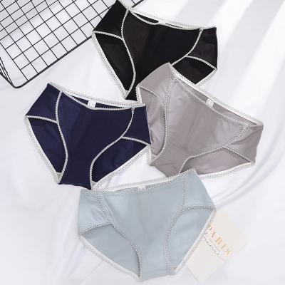 China Breathable Ready To Ship High Quality Women Cotton Daily Panties Slim Comfortable Breathable Nylon Underwear Panties for sale