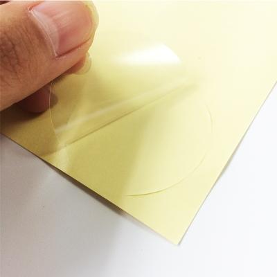 China 240pcs Per Pack Minimalistic White PVC Sticker DIY Decoration Transparent Sealing Sticker Products Package Round Self Adhesive Label for sale