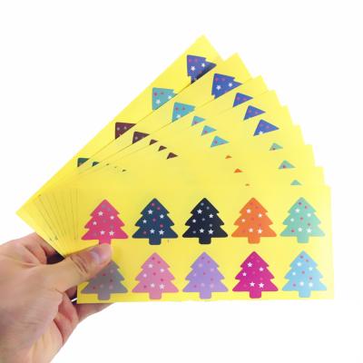 China 100pcs Self-adhesive Per Multicolor DIY Sealing Sticker Cute Christmas Star Decoration Sealing Sticker Product Package Label for sale