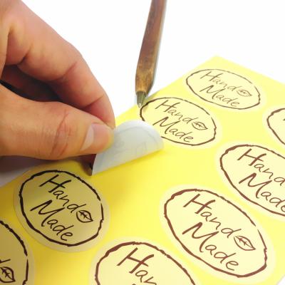 China 100pcs self-adhesive Per Oval Handmade DIY Sealing Sticker Grass Decor Sealing Sticker Product Pack Creative Label Label for sale