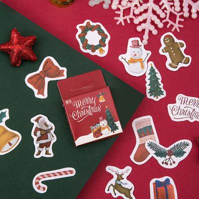 China Waterproof+Eco-friendly 45pcs per Lawrence Christmas Season's Manual Album Items Decoration Scrapbooking Stickers Boxed Pack Stickers for sale