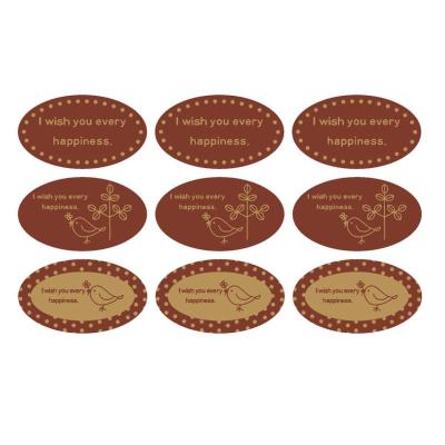 China 90pcs Self Adhesive Per Pack Oval Dove Sealing Sticker DIY Decor Sealing Sticker Products Package Label for sale