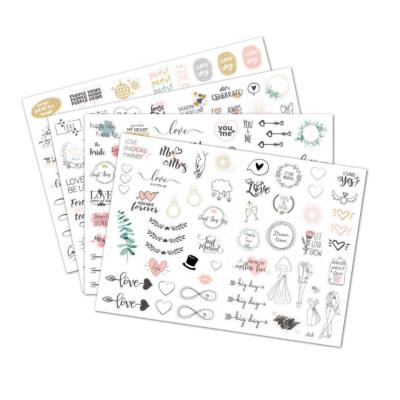 China Waterproof+Eco-friendly 230pcs Per Pack Wedding Stickers Wedding Planner Sticker Wedding Engagement Plan Sticker Pack for sale