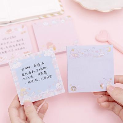 China Self Adhesive Girly Heart Earth Memo Pad Soft Students Can Stick Creative Sticky Note Pad N Times for sale