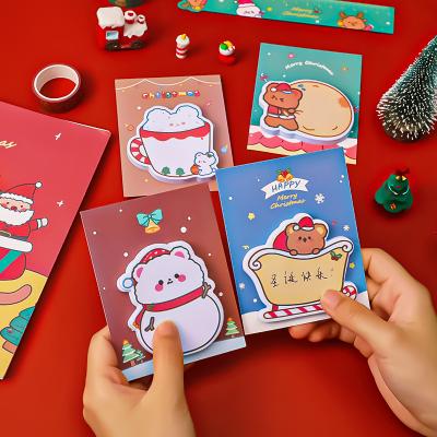 China Paper Shaped Paper Paste N Message Sticker Self Adhesive Student Note Christmas Note Time Paper Pulp Can Stick Memo Pad for sale