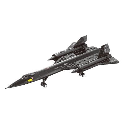 China DIY TOY Military Toys Aircraft Building Block SR71 Black Reconnaissance Aircraft Educational Bricks Toys for sale