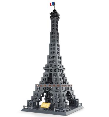 China Construction Blocks Building Block Toy Construction Blocks Paris Eiffel Tower 3d Model Toy Building Bricks Assembly Toy for sale