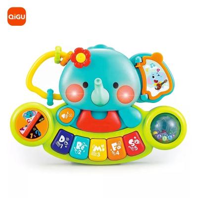 China 2022 Hot Selling Electronic Toy Musical Instrument for Baby Children Music Piano Game Electric Elephant Keyboard with Sound and Light it up for sale