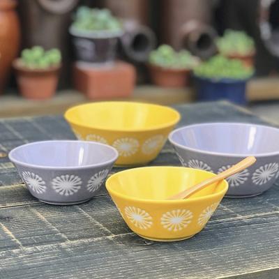 China Amazon Hot Sell Bulk Wholesale Cheap Multiple Sizes Round Salad Ramen Colorful Glazed Ceramic Mixing Bowl for sale