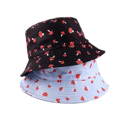 China Cozy Picture Summer Printed FlowerFisherman Double Sided Broken Hat Bucket Hat Unisex for sale