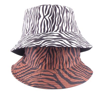 China Cozy Picture Summer Printed Zebra Unisex Double Sided Fisherman Hat Bucket Hat for sale