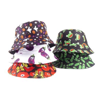 China Wholesale Fashion Image 2021 Spring Summer Popular Fishmen Hat Reversible Funny Printing Bucket Hat for sale