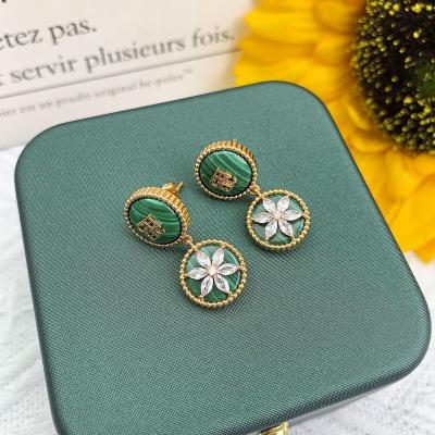 China The other new hot selling European and American light luxury double letter retro round earrings for sale