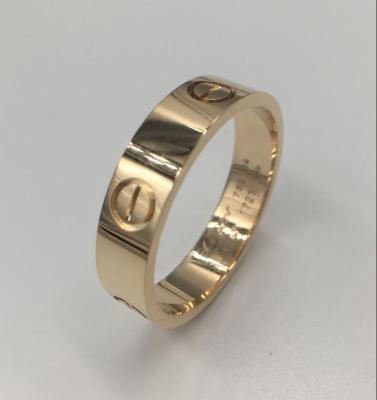 China Cartier  18k Yellow gold no diamond Thick Love ring Hot Selling wholesale factory  B4084600 for sale