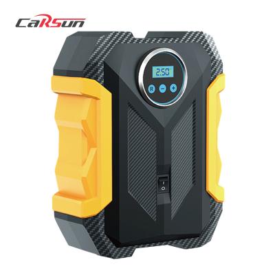 China CARSUN 139911 12v Auto Portable Car Motorcycle Digital Bike 120 PSI Show Smart Electric Motorcycle Bike Air Car Pump for sale