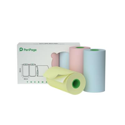 China One Box Peripage Coloful A6 Thermal Stickers Paper 3 Rolls Per Box 57x30mm for sale