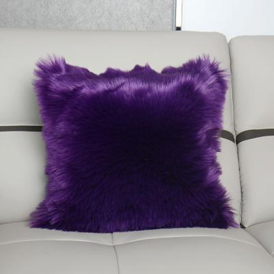 China Home Sofa Bed Sustainable Faux Fur Fur Pillow Case Warm Fur Pillow Case for sale