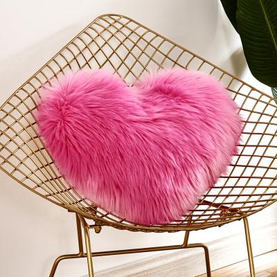 China Viable Manufacturer Direct Cushion Pillow Cover Washable Long Wool Cushion Artificial Fur Pillowcase for sale