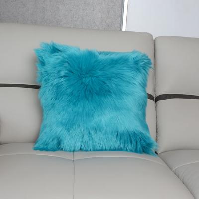 China Sustainable Fur Pillow Covers Tile Case Imitated Fur Cushion for sale