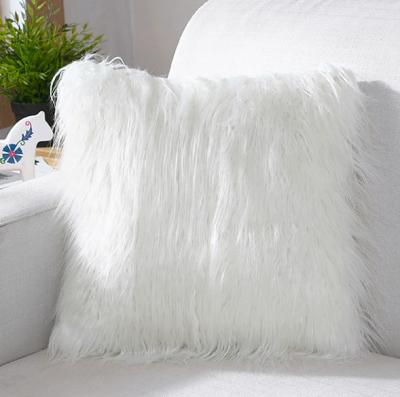 China Large Sustainable Sofa Pillows Case , Artificial Fur Sofa Fur Seats Case , Faux Fur Seat Cover for sale