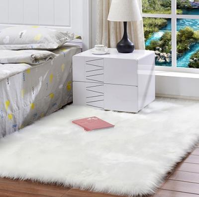 China Anti-Slip Faux Fur Shaggy Plush Blankets And Carpet Blanket Washable Rug for sale